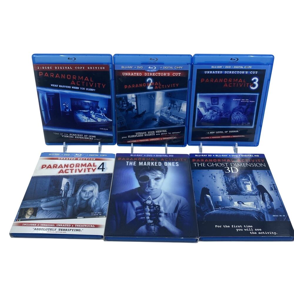 Paranormal Activity Blu-ray Collection 1-4, Marked Ones Ghost Dimension 3D Set
